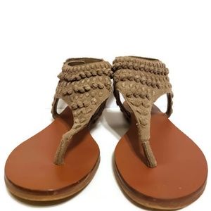 Vince Camuto Vp Rohana Leather Suede Tan Thong